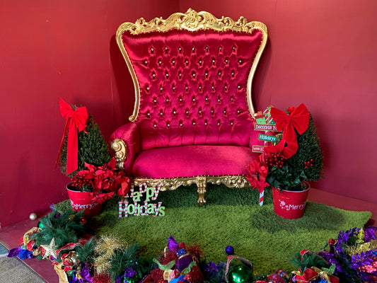 Red and Gold Loveseat